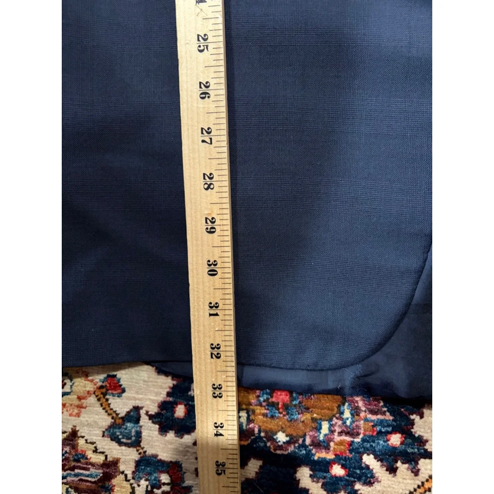 Brioni for Neiman Marcus Navy Super 150s Wool Blazer Italy Tailored 46L